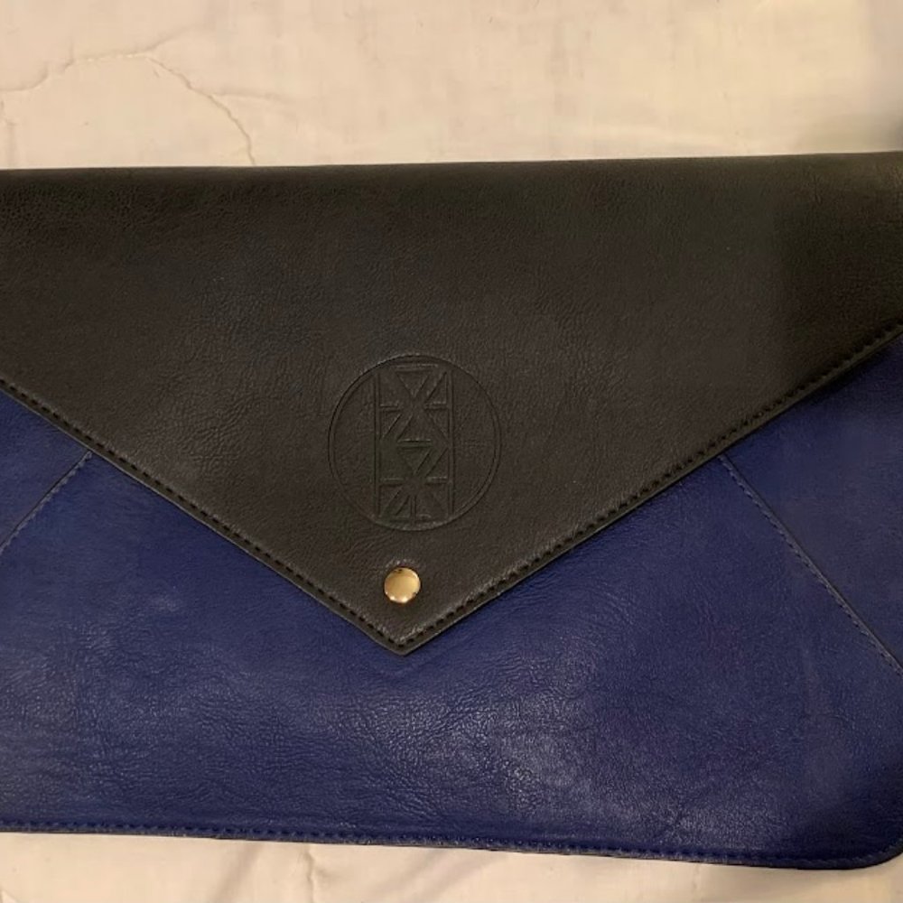 Clutch Purse - AMMA JO Cobalt Blue and Black